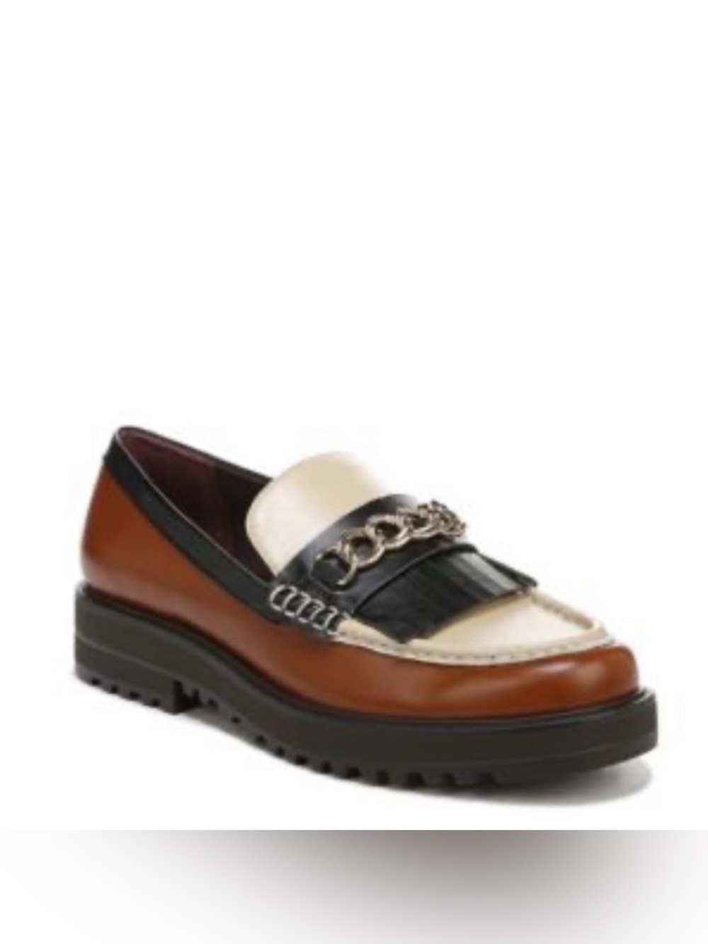 Franco Sarto L-LIMITMOC lug sole loafer in a multi-color synthetic finish. NIB